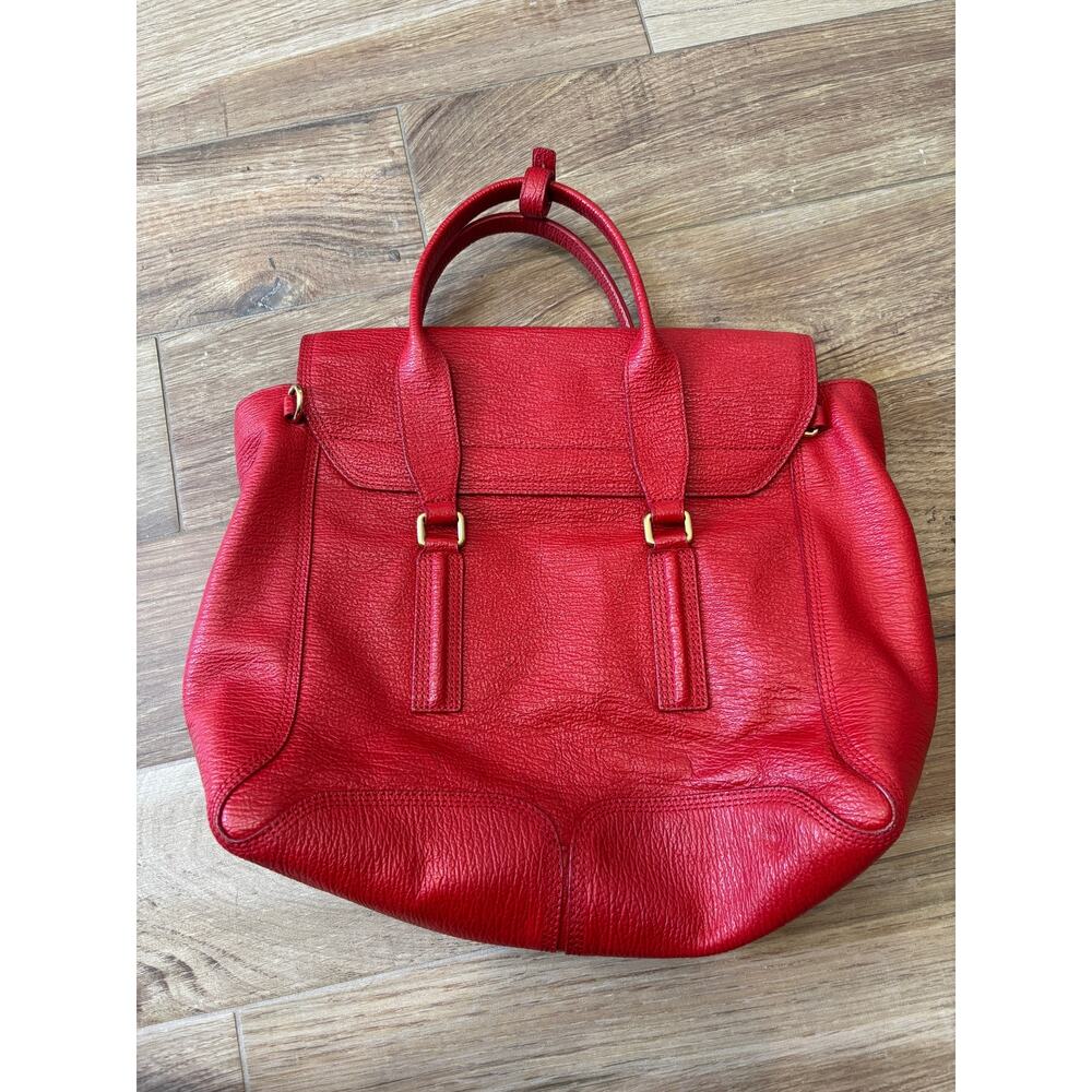 3.1 Phillip Lim Pashli Large Satchel Bag Red Leather - Picture 4 of 9